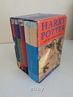 Ensemble de livres Harry Potter Bloomsbury TOUT EN RELIURE UK Première édition complète 1-7