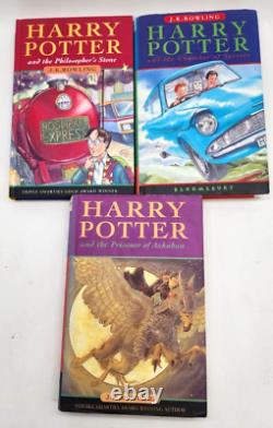 Ensemble de livres Harry Potter Bloomsbury TOUT RELIÉ Première édition complète du Royaume-Uni 1-7