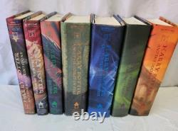 Ensemble de livres Harry Potter complet en édition reliée avec jaquette, lot 1-7, 1ère édition américaine