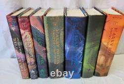 Ensemble de livres Harry Potter complet en édition reliée avec jaquette, lot 1-7, 1ère édition américaine