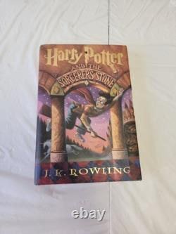 Ensemble de livres Harry Potter complet en édition reliée avec jaquette, lot 1-7, 1ère édition américaine
