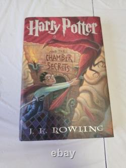 Ensemble de livres Harry Potter complet en édition reliée avec jaquette, lot 1-7, 1ère édition américaine