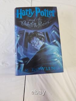 Ensemble de livres Harry Potter complet en édition reliée avec jaquette, lot 1-7, 1ère édition américaine