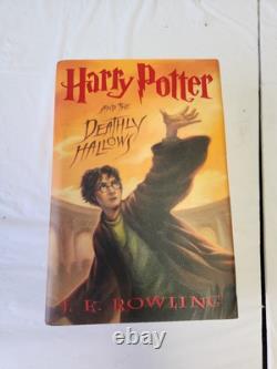Ensemble de livres Harry Potter complet en édition reliée avec jaquette, lot 1-7, 1ère édition américaine