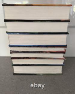 Ensemble de livres Harry Potter en édition reliée complète avec jaquette, lot 1-7, première édition américaine.