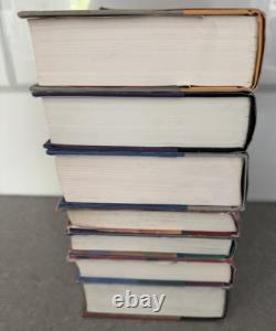 Ensemble de livres Harry Potter en édition reliée complète avec jaquette, lot 1-7, première édition américaine.