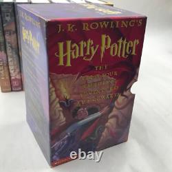 Ensemble de livres Harry Potter en édition reliée, ensemble complet 1-7 et Le Conte des Bardes, J.K. Rowling, en bon état