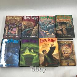 Ensemble de livres Harry Potter en édition reliée, ensemble complet 1-7 et Le Conte des Bardes, J.K. Rowling, en bon état