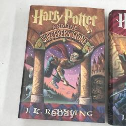Ensemble de livres Harry Potter en édition reliée, ensemble complet 1-7 et Le Conte des Bardes, J.K. Rowling, en bon état