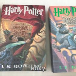 Ensemble de livres Harry Potter en édition reliée, ensemble complet 1-7 et Le Conte des Bardes, J.K. Rowling, en bon état