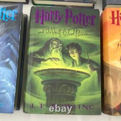 Ensemble de livres Harry Potter en édition reliée, ensemble complet 1-7 et Le Conte des Bardes, J.K. Rowling, en bon état