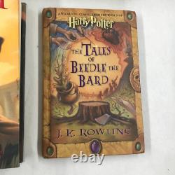 Ensemble de livres Harry Potter en édition reliée, ensemble complet 1-7 et Le Conte des Bardes, J.K. Rowling, en bon état