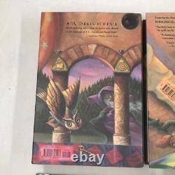 Ensemble de livres Harry Potter en édition reliée, ensemble complet 1-7 et Le Conte des Bardes, J.K. Rowling, en bon état