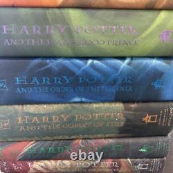 Ensemble de livres en couverture rigide Harry Potter complet, tomes 1-7, première édition américaine, Rowling, VG