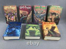 Ensemble de livres en couverture rigide Harry Potter en boîte, tomes 1-7 de J.K. Rowling, ensemble complet camion