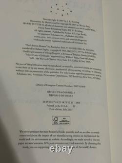 Ensemble de livres en dur de la série complète Harry Potter 1-7, première édition américaine, état très bon.