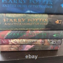 Ensemble de livres en édition reliée complète Harry Potter 1-7 Première édition américaine Rowling VG