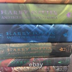 Ensemble de livres en édition reliée complète Harry Potter 1-7 Première édition américaine Rowling VG