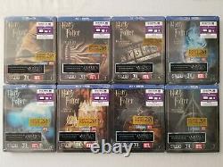 Francais Sans Blu-ray Harry Potter Complet 8-film Steelbook Collection Nouveau