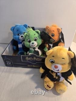 HARRY POTTER 25e ANNIVERSAIRE ENSEMBLE COMPLET DE 4 OURSONS CARE BEAR AVEC BOÎTE DE PRÉSENTATION
