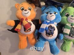 HARRY POTTER 25e ANNIVERSAIRE ENSEMBLE COMPLET DE 4 OURSONS CARE BEAR AVEC BOÎTE DE PRÉSENTATION