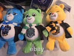 HARRY POTTER 25e ANNIVERSAIRE ENSEMBLE COMPLET DE 4 OURSONS CARE BEAR AVEC BOÎTE DE PRÉSENTATION