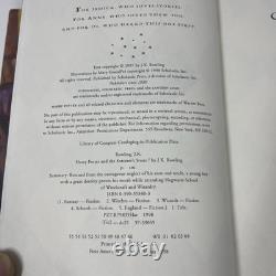 HARRY POTTER Ensemble Complet 1 2 3 4 5 6 7 JK Rowling Première Édition Américaine HC DJ