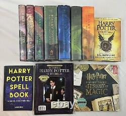 HARRY POTTER Ensemble Complet 1-8 1ère Édition 5-8 Sont des Reliures Rigides First Print Plus Extras