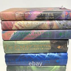 HARRY POTTER Ensemble complet de 7 volumes (#1-7) Edition reliée Certaines premières éditions américaines