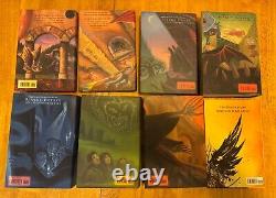 HARRY POTTER Ensemble complet de 8 (1-7 +) Série Livres en édition originale reliée