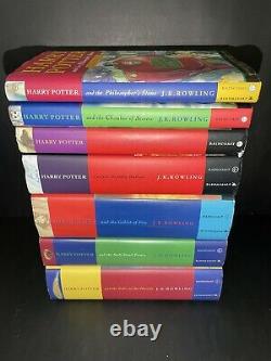 Harry Potter Bloomsbury Raincoast. Compléter 1-7 Couverture Rigide. Avec Tout Le Veste À Poussière