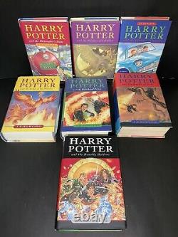 Harry Potter Bloomsbury Raincoast. Compléter 1-7 Couverture Rigide. Avec Tout Le Veste À Poussière