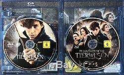 Harry Potter Blu Ray, Boîte Complète, Tous 8 Films + Basses Phantastiques, Nouveau