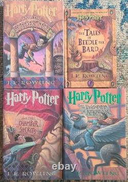Harry Potter Coffret complet 1-7 relié première édition américaine + Les Contes de Beedle le Barde