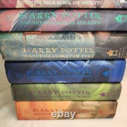 Harry Potter Coffret complet relié, livres 1 à 7, première édition (J. K. Rowling)