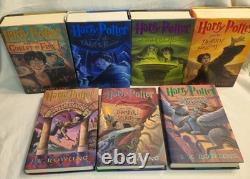 Harry Potter Coffret complet relié, livres 1 à 7, première édition (J. K. Rowling)