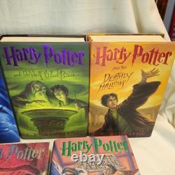 Harry Potter Coffret complet relié, livres 1 à 7, première édition (J. K. Rowling)