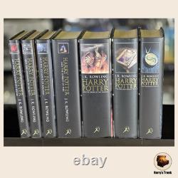 Harry Potter – Collection complète, tomes 1 à 7, Bloomsbury, 1re édition pour adultes, couverture rigide