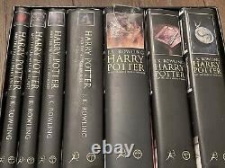 Harry Potter Complet 1-7 Éditions reliées pour adultes de Bloomsbury UK 2004 ensemble