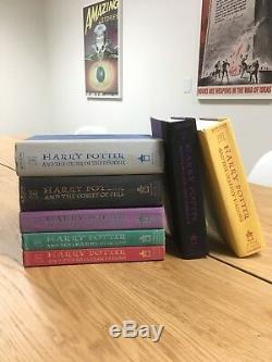 Harry Potter Complete Book Set Relié 1-7 J. K. Rowling 1er Ed Américain. Lot
