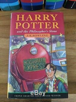 Harry Potter Complete Book Set Years Livre Relié 1-7 First Editions & Extras