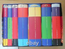 Harry Potter Complete Boxed Set 7 Livres Tous Hardbacks W. Djs Bloomsbury