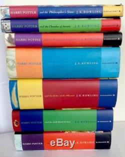 Harry Potter Complete Set 7 Complète Livres Hardback Bon État Vestes Poussière