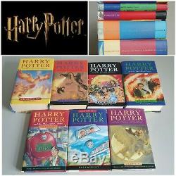 Harry Potter Complete Uk Bloomsbury Set Livres 1st Editions Livre Relié + Housse De Protection