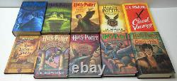 Harry Potter Couverture Rigide 1st Ed 1st Print Books Complete Set 1-9 Jk Rowling Vg A