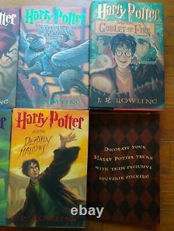 Harry Potter Couverture Rigide Livre Ensemble Complet De Coffre 1- 7 Avec Stickers Et Tatouages