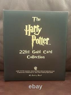 Harry Potter Édition Limitée Danbury Mint Cartes de Collection en Or 22 carats Ensemble Complet