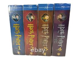 Harry Potter Édition Ultime Coffret Blu-ray Films Années 1-4 Complet RARE OOP NEUF
