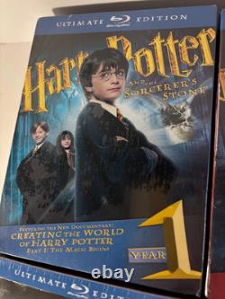 Harry Potter Édition Ultime Coffret Blu-ray Films Années 1-4 Complet RARE OOP NEUF