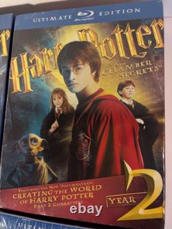 Harry Potter Édition Ultime Coffret Blu-ray Films Années 1-4 Complet RARE OOP NEUF